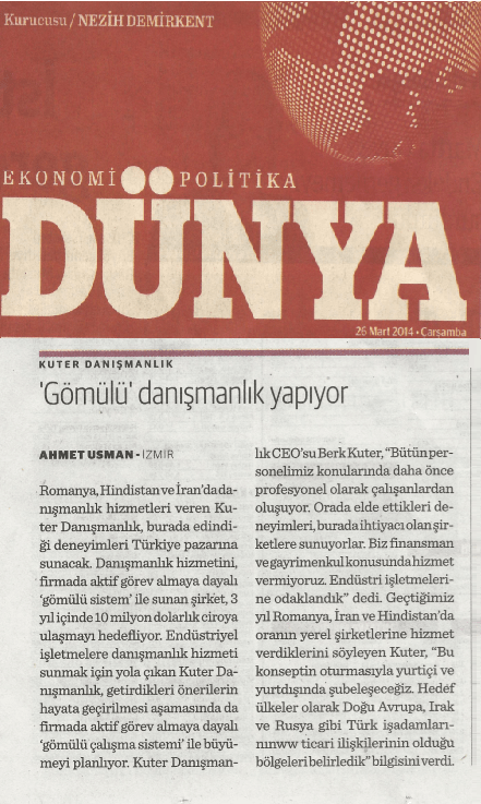 Dünya Gazetesinde 